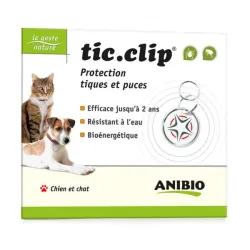 ANIBIO - Médaille tic-clip chat & chien