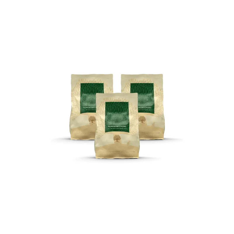 Lot de 3 sacs de Croquettes chien SUPERIOR LIVING 2.5KG ESSENTIAL FOODS