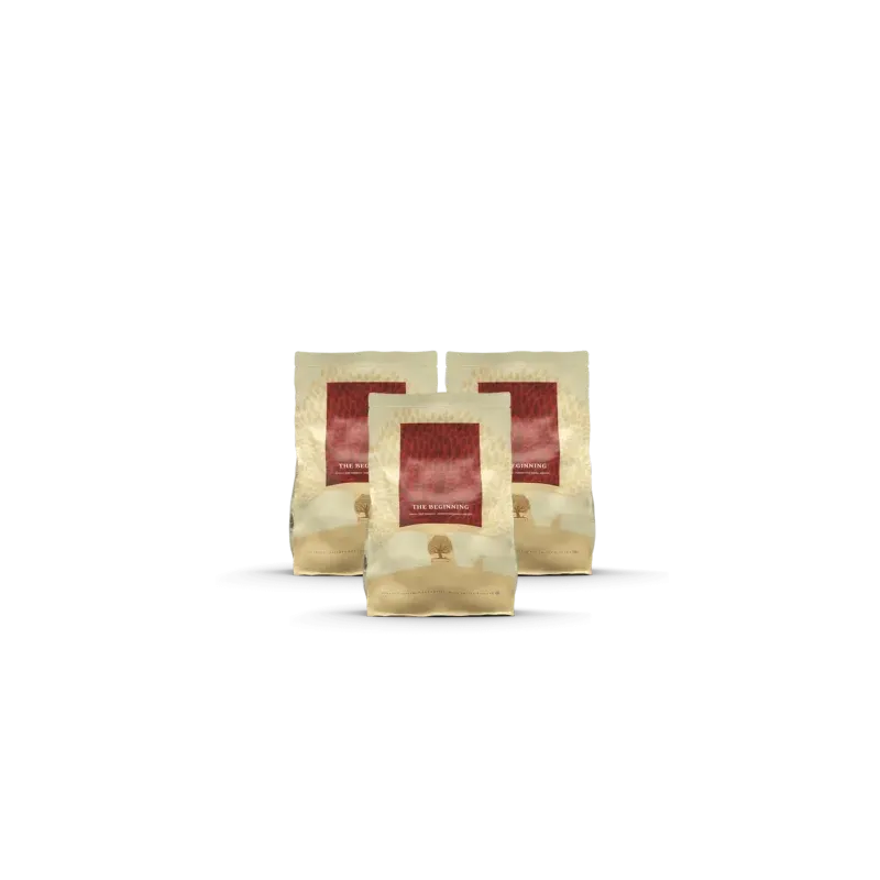 Croquettes chiot Lot de 3 sacs x 2,5 kg THE BEGINNING ESSENTIAL FOODS