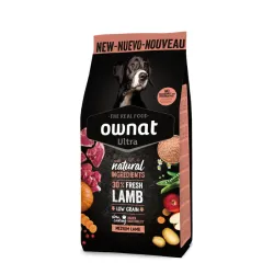 OWNAT Ultra Medium Lamb & Rice – Croquettes pour chien sensible à l’agneau et riz complet