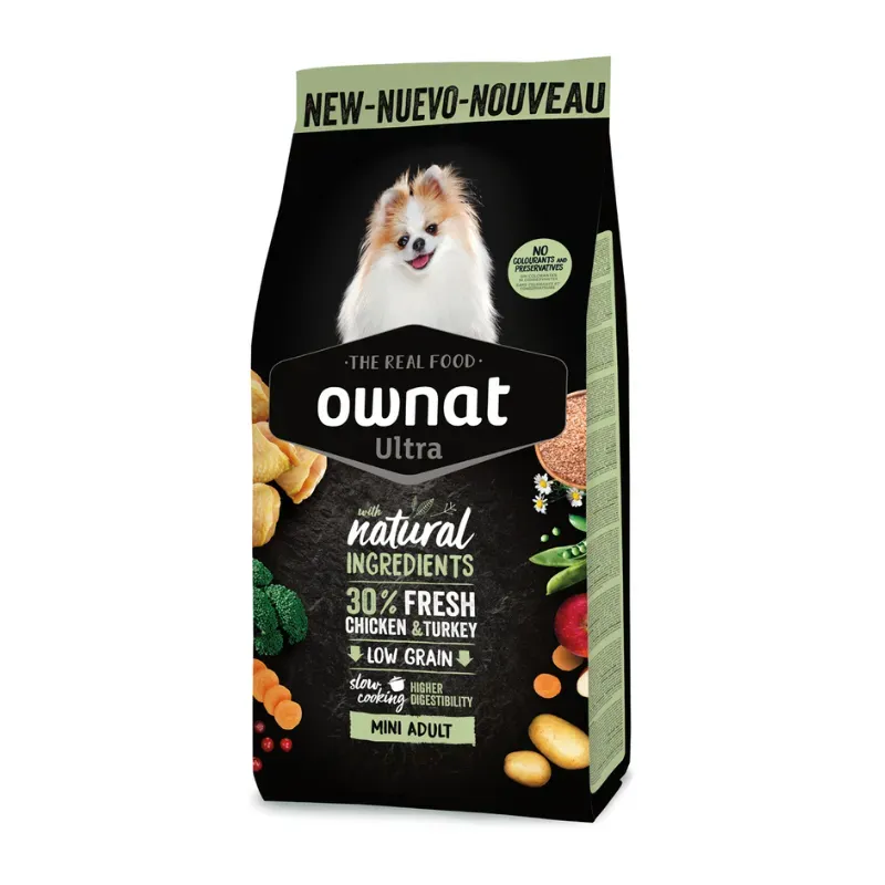 OWNAT ULTRA Mini Adult Dog – Croquettes premium poulet frais pour petit chien adulte