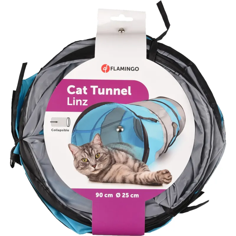 TUNNEL POUR CHAT LINZ 1 TROU 90CM DIAM25CM