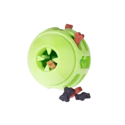 Jouet chien TPR balle verte pomme 8cm