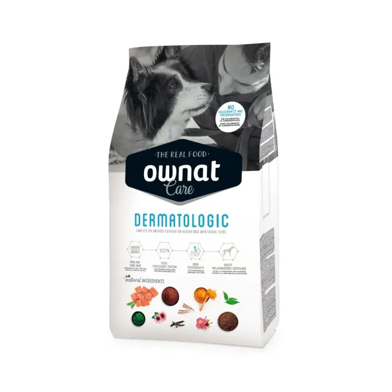 OWNAT CARE DERMATOLOGIC Indiqué pour l’alimentation habituelle des chiens susceptibles d’hypersensibilité dermatologique